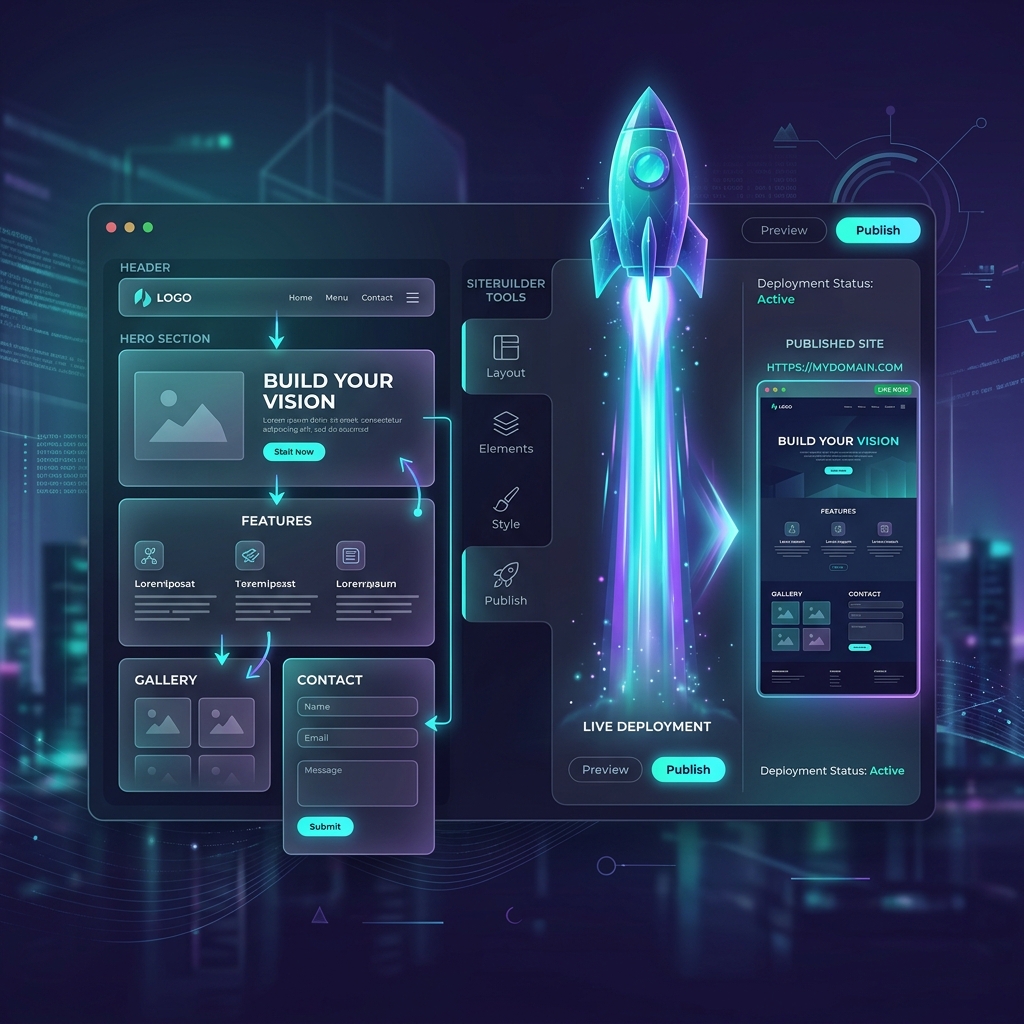 Sitebuilder con Despliegue en Vivo